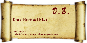 Dan Benedikta névjegykártya